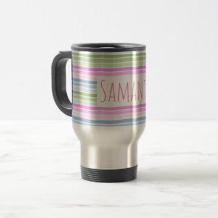Caneca Térmica Pastel Wavy Striped Modern Personalizado