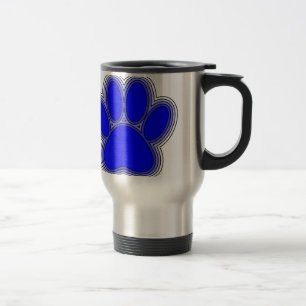 Caneca Térmica Pata De Cachorro A Azul Com Descrições