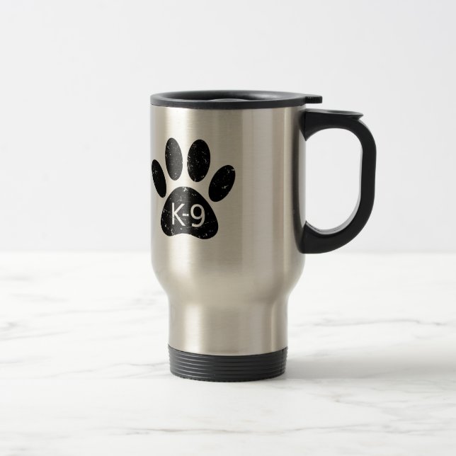 Caneca Térmica Pata de Cachorro Grunge Distorcida K-9 (Direita)