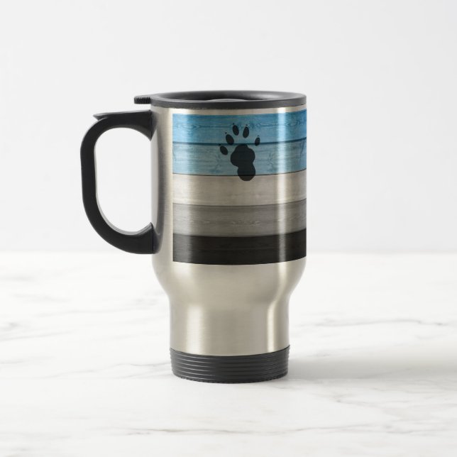 Caneca Térmica Pata de lontra preta SlipperyJoe's cabeluda magra  (Esquerda)