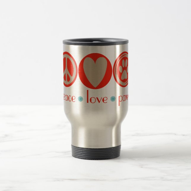 Caneca Térmica Patas do amor da paz (Centro)