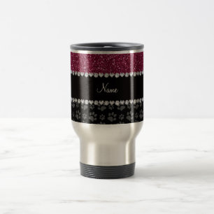 Caneca Térmica Patas roxas personalizadas do preto do brilho da