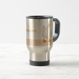 Caneca Térmica Pato Personalizado – Design de Animal de Fazenda F
