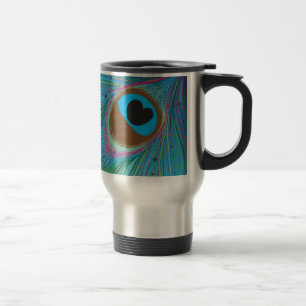 Caneca Térmica Pavão de plano de fundo