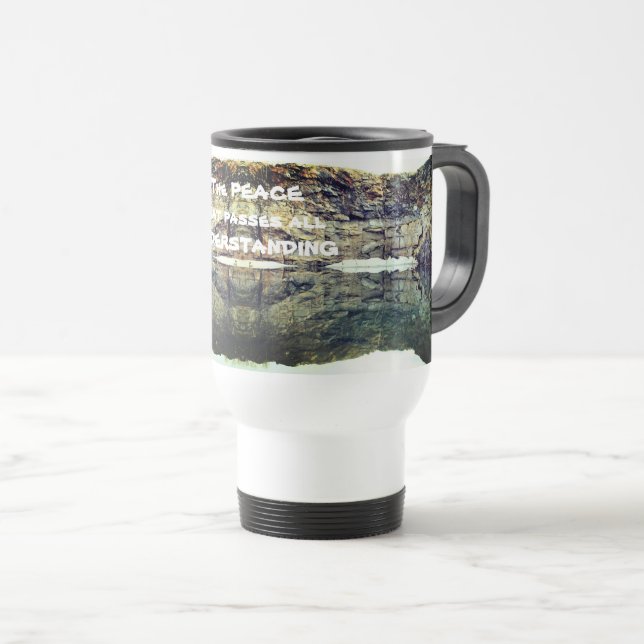 Caneca Térmica Paz Que Passa A Compreender A Inspiração (Frente Esquerda)