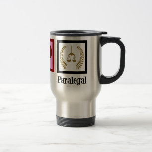 Caneca Térmica Peace Love Paralegal