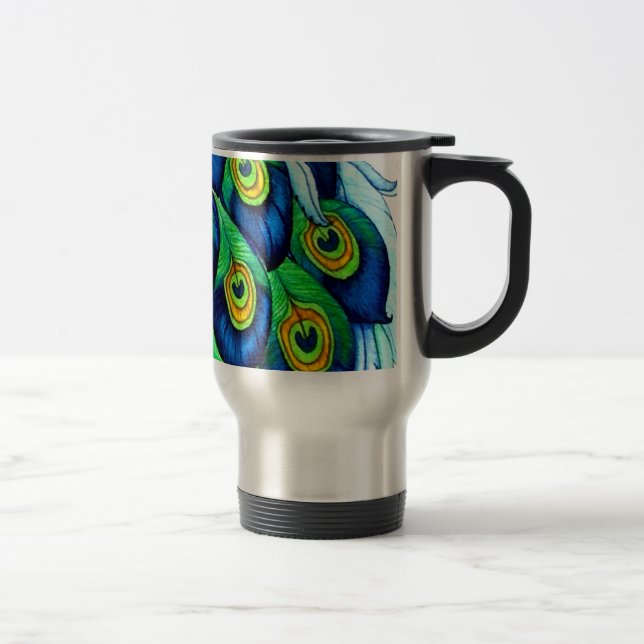 Caneca Térmica Peacock Feather Design (Direita)