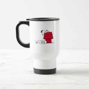 Caneca Térmica PEANUTS Padrão vermelho e preto