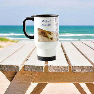 Caneca Térmica pegadas na areia