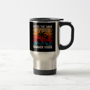 Caneca Térmica Pegue As Víblias De Verão Da Onda