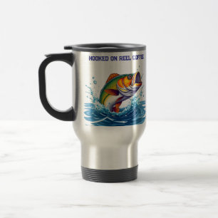 Caneca Térmica Peixe Engraçado viciado em café da bobina