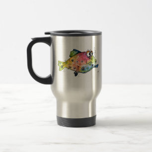 Caneca Térmica Peixes Coloridos Esbranquiçados