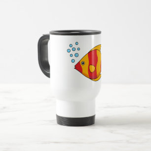 Caneca Térmica Peixes Tropicais de Laranja Vermelho