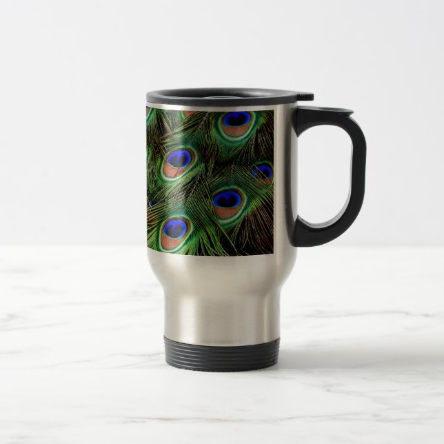Caneca Térmica Penas de Peacock (Direita)