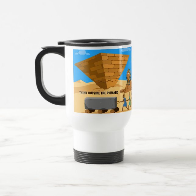 Caneca Térmica Pense Fora da Pirâmide (Esquerda)
