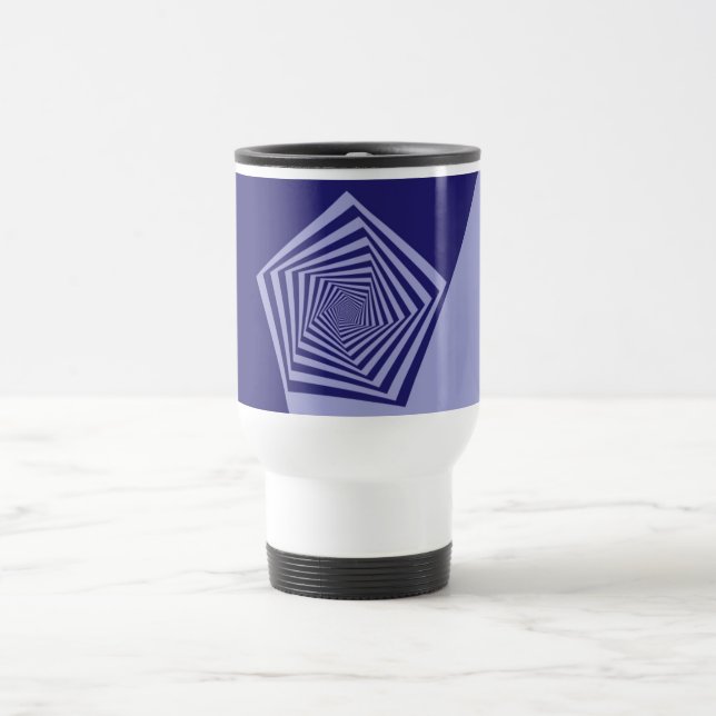 Caneca Térmica Pentágono - Spiral Blues Mug (Centro)
