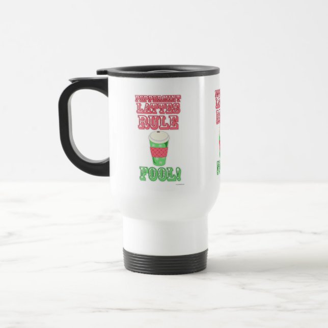Caneca Térmica Peppermint Latte Funny Cute Cartoon Slogan (Esquerda)