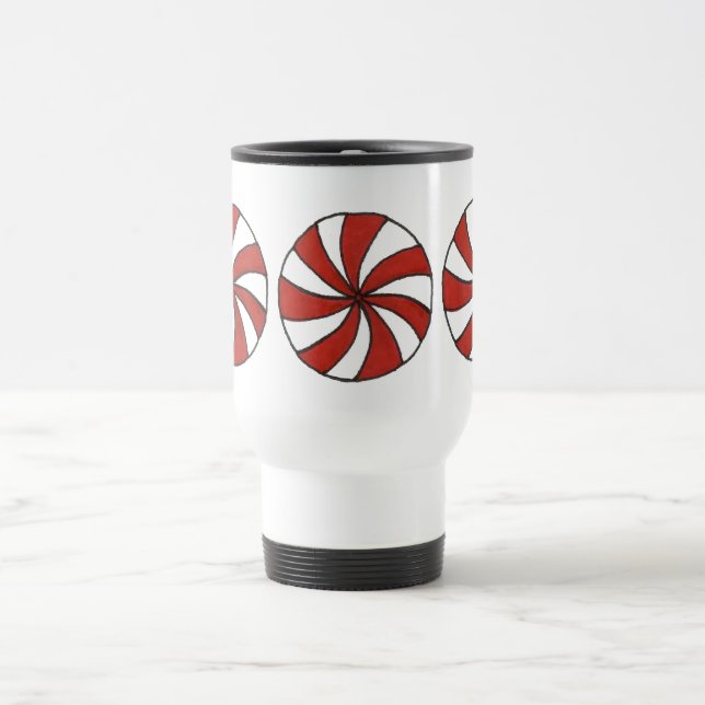 Caneca Térmica Pepperminta Natal Doces Nozes Vermelhas (Centro)