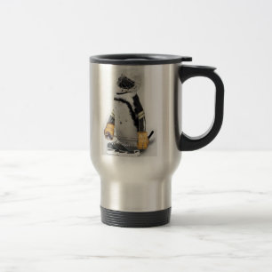 Caneca Térmica Pequeno Pinguim Vestindo Hockey Gear