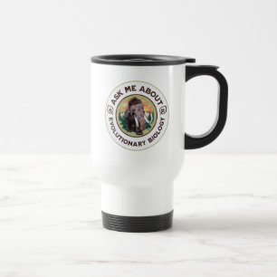 Caneca Térmica Pergunte-me sobre Biologia Evolutiva Mamute Lanudo