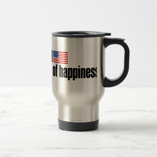 Caneca Térmica Perseguição da liberdade da vida da felicidade (Direita)