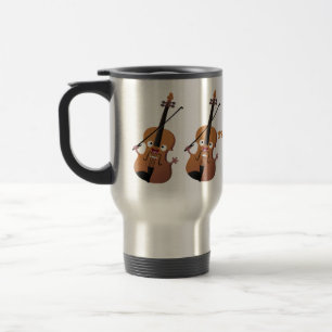Caneca Térmica Personagem de desenho animado musical de violino e