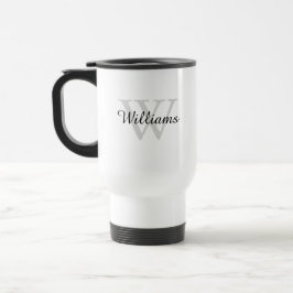 Caneca Térmica Personalizado Elegante Monograma Inicial e Nome
