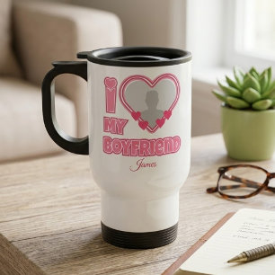 Caneca Térmica Personalizado Eu Amo Meu Namorado - Adicionar Foto