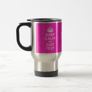 Caneca Térmica Personalizado MANTENHA a CALMA E seu rosa vibrante
