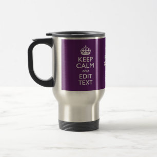 Caneca Térmica Personalizado MANTENHA A CALMA seu texto na