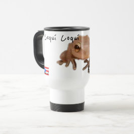 Caneca Térmica Personalizar o nome Coqui Puerto Rico Flag
