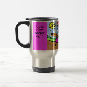 Caneca Térmica Personalizar o Trabalho de arte da criança Adicion