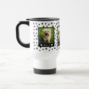 Caneca Térmica Personalizar Três Fotos Pet Nomes Impressões de 