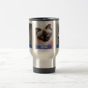 Caneca Térmica Personalize 3 Fotos & Nomes de Animais de Estimaçã