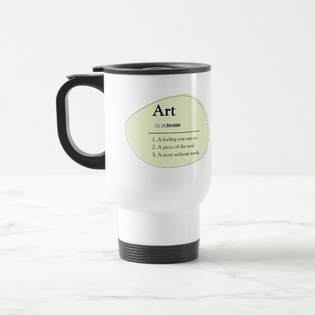 Caneca Térmica Personalized Art Dictionary Style Travel Mug (Esquerda)