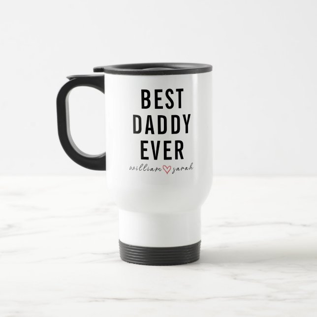 Caneca Térmica Personalized Best Daddy Ever | Custom Father’s Day (Esquerda)