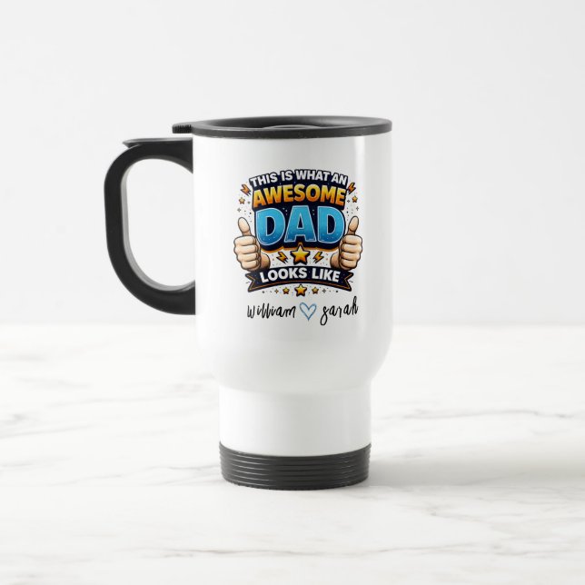 Caneca Térmica Personalized Best Daddy Ever | Custom Father’s Day (Esquerda)