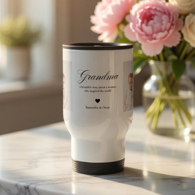 Caneca Térmica Personalized Grandma Custom Photo (Criador carregado)
