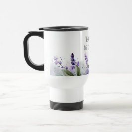 Caneca Térmica Personalized Lavender Flowers Teacher Appreciation
