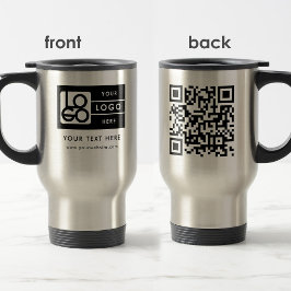 Caneca Térmica Personalized Logo Website QR Code Text Promotional