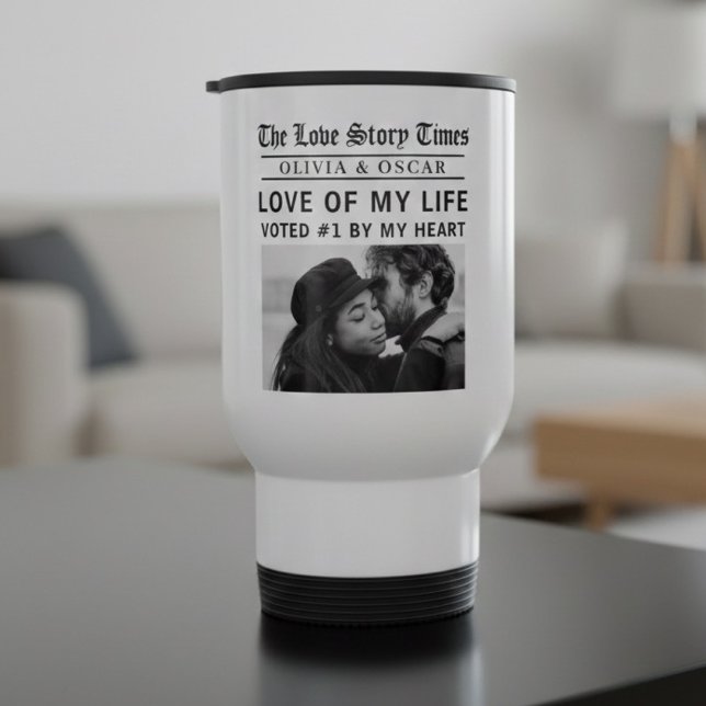 Caneca Térmica Personalized Love Story Photo  (Criador carregado)