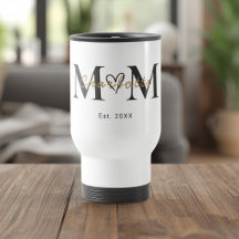 Personalized Mom Name Est Year Travel Mug