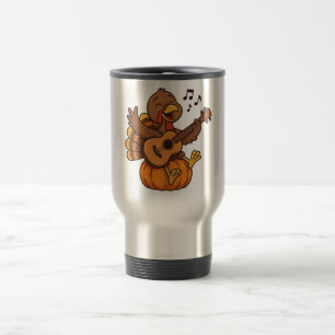 Caneca Térmica Peru agradável de Ação de Graças com violão