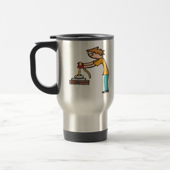 Caneca Térmica Pesca Com Ímã (Esquerda)