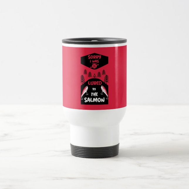 Caneca Térmica Pesca do salmão no Canadá (Centro)