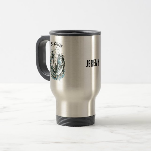 Caneca Térmica Pescador Faça Um Splash (Frente Esquerda)
