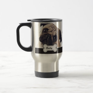 Caneca Térmica Pet Photos on Cute Dog Bone Add Name