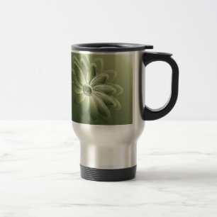Caneca Térmica pétalas verdes