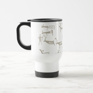 Caneca Térmica Petróglifo de Rocha Caça Antiga de Veados Europeus
