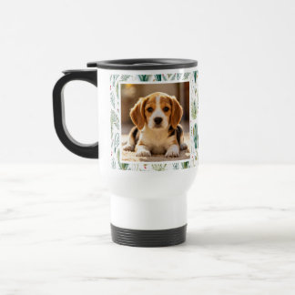 Caneca Térmica Photo Scandinavian Christmas Foliage Sage Green
